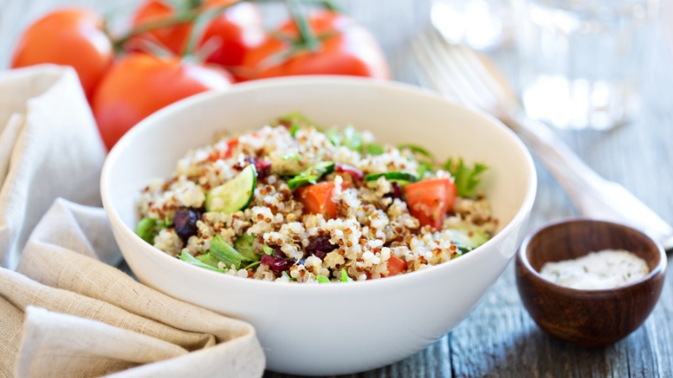 Quinoa in a bowl.